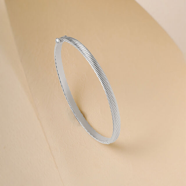 Snatched Spiral Silver Bangle,,hi-res image number null