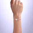 Radiant Halo Silver Bracelet,,hi-res view 2