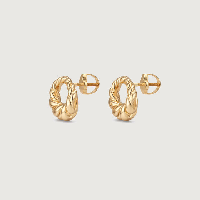 Twisted Loop Gold Stud Earrings,,hi-res image number null