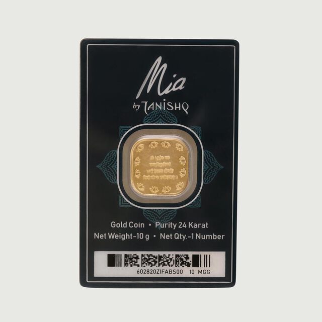 10 Gm 24 Karat Gayatri Mantra Gold Coin,,hi-res image number null