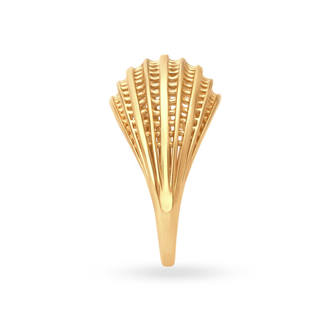 Ribbed Horizon Gold Ring,,hi-res image number null