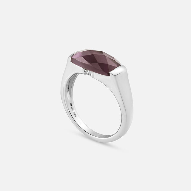 Midnight Radiance Silver Finger Ring,,hi-res image number null