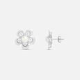 Timeless Pearl Silver Stud Earrings,,hi-res view 4