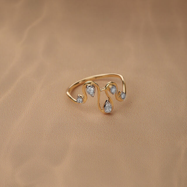 Harmony River 14 Kt Gold & Diamond Ring,,hi-res image number null