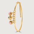Pop Star Orbs 14KT Pink Sapphire Bangle,,hi-res view 5