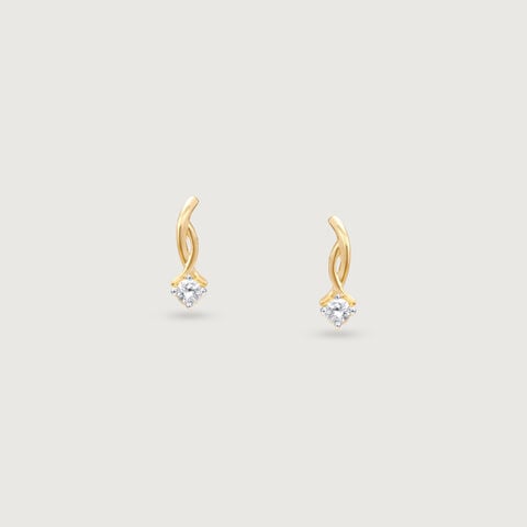 Twisty Gleam Diamond Earrings