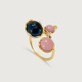 Trilogy Orbs 14 KT Dark Pink Sapphire Ring,,hi-res view 4