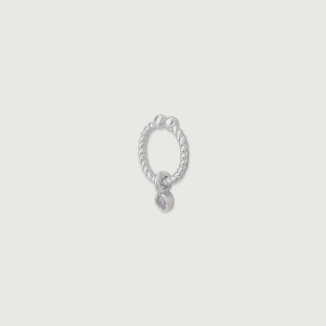Radiant Twist Silver Septum Ring,,hi-res image number null