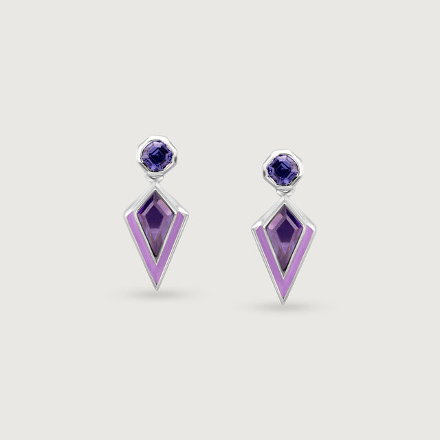 Vivid Prism Silver Drop Earrings,,hi-res image number null