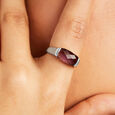 Midnight Radiance Silver Finger Ring,,hi-res view 2