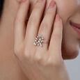 Leaf Whisper Gold and Diamond Finger Ring,,hi-res view 3