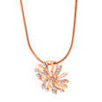 14 KT Rose Gold Classy Floral Pendant,,hi-res view 4