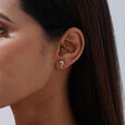 Sculpted Fold Diamond Stud Earrings,,hi-res view 2