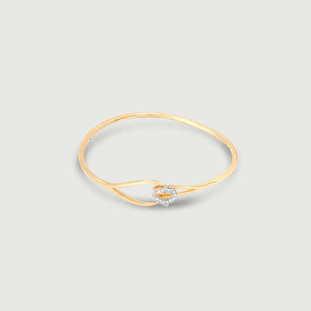 Graceful Twist Diamond Bangle,,hi-res image number null