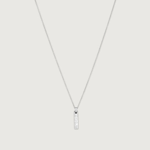 Hope Bar Silver Necklace