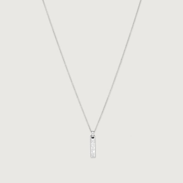 Hope Bar Silver Necklace,,hi-res image number null