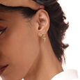 Thunderstruck Chic 18KT Gold Stud Earrings,,hi-res view 2