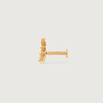 Woven Petal Gold Nose Pin,,hi-res view 3