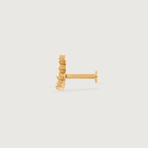 Woven Petal Gold Nose Pin