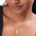 Blush Wing Silver Pendant,,hi-res view 2