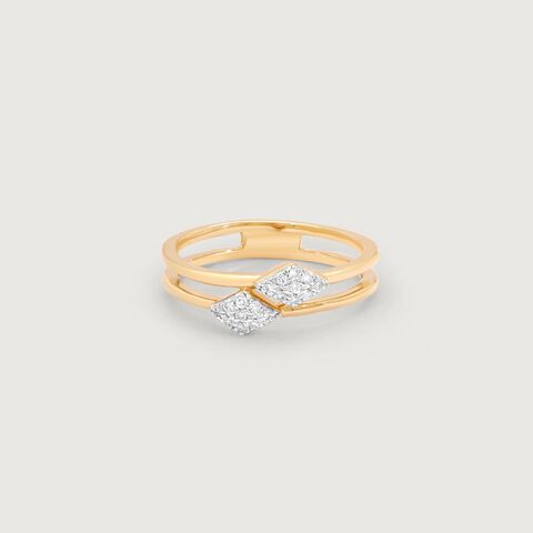 Dual Crest Diamond Ring