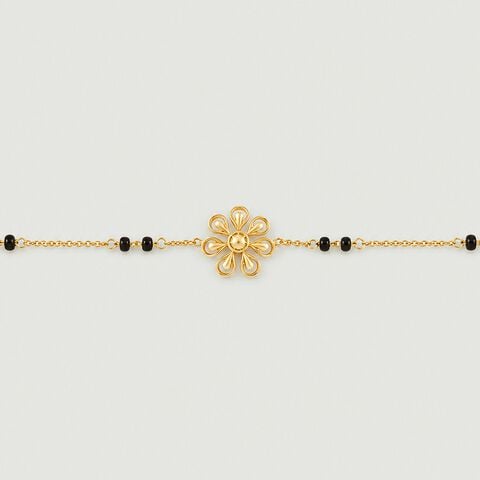 Radiant Floral Gold Mangalsutra Bracelet