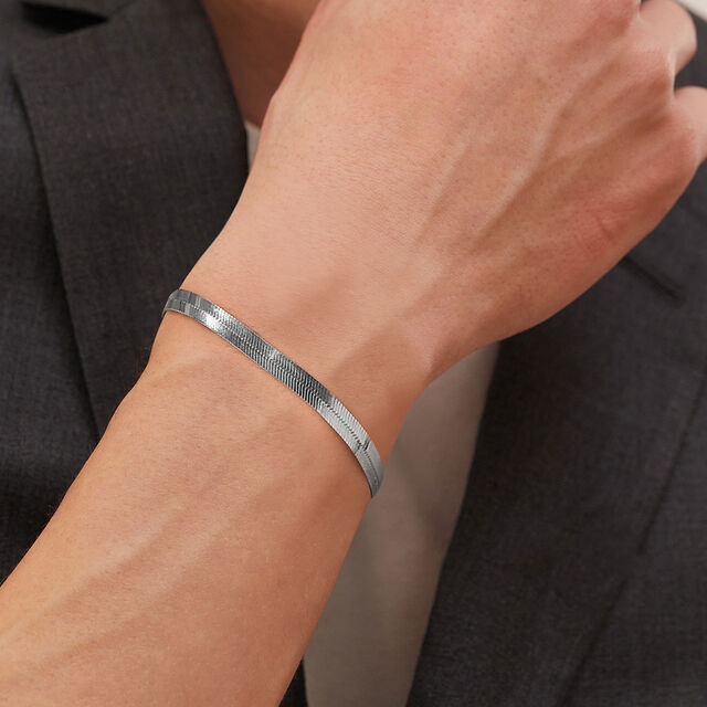 Smooth Glide Silver Bracelet,,hi-res image number null