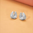Chunky Bold Silver Earrings,,hi-res view 1