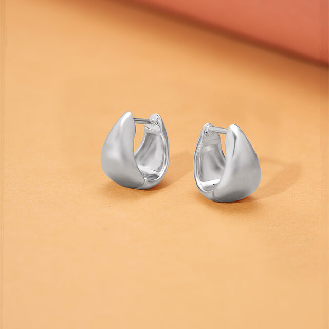 Chunky Bold Silver Earrings,,hi-res image number null