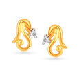 Dainty Gold Fancy Stud Earrings,,hi-res view 1