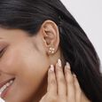Bloom Charm Diamond Stud Earrings,,hi-res view 2
