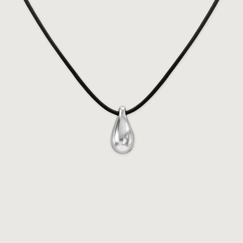 Sleek Drop Silver Pendant