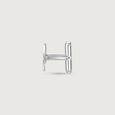 Hexa Groove Silver Cufflinks,,hi-res view 4