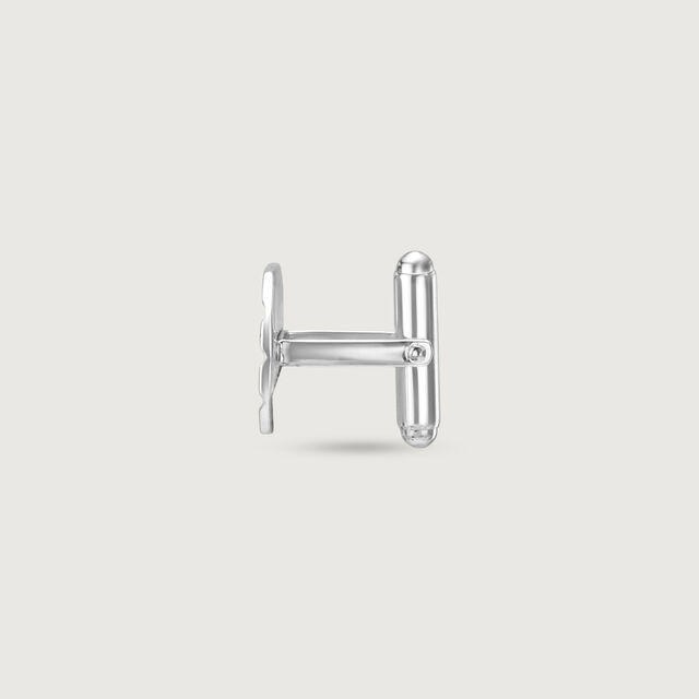 Hexa Groove Silver Cufflinks,,hi-res image number null