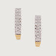 Classic Luxe Gold & Diamond Hoop Earrings,,hi-res view 3