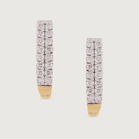Classic Luxe Gold & Diamond Hoop Earrings