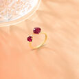 Crimson Clinks  14KT Ruby Finger Ring,,hi-res view 1