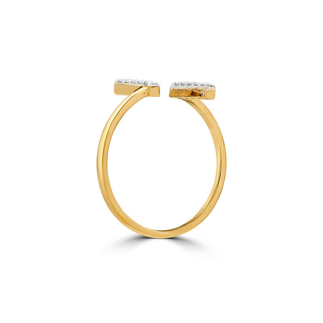 14KT Yellow Gold Radiant Orbit Adjustable Diamond Ring,,hi-res image number null
