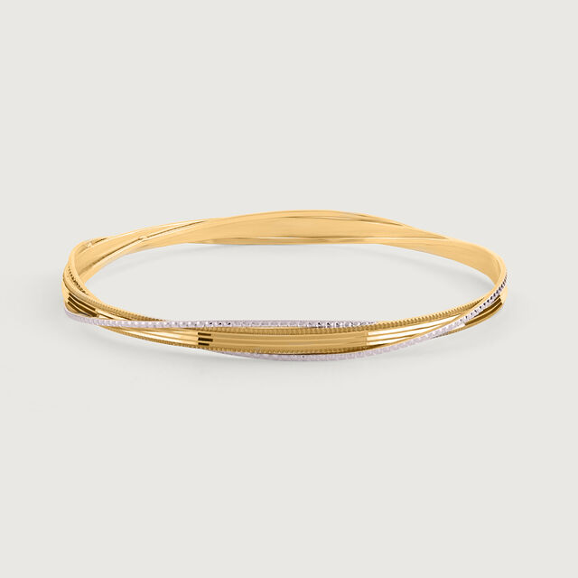 Sleek Twist Rose Gold Bangle,,hi-res image number null