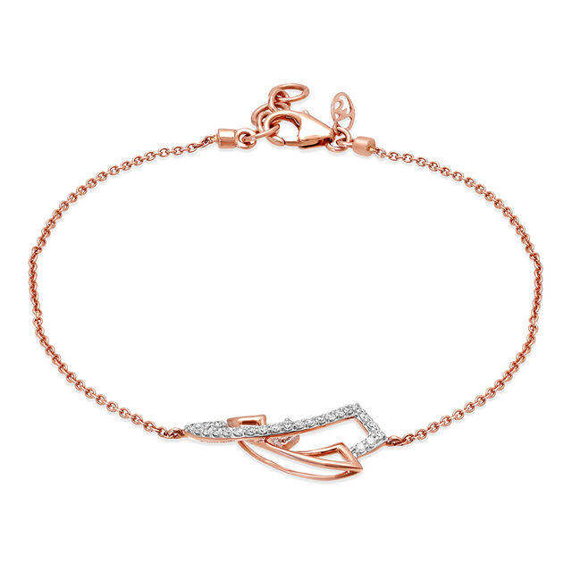 14KT Rose Gold Sensuous Sparkle Diamond Bracelet,,hi-res image number null