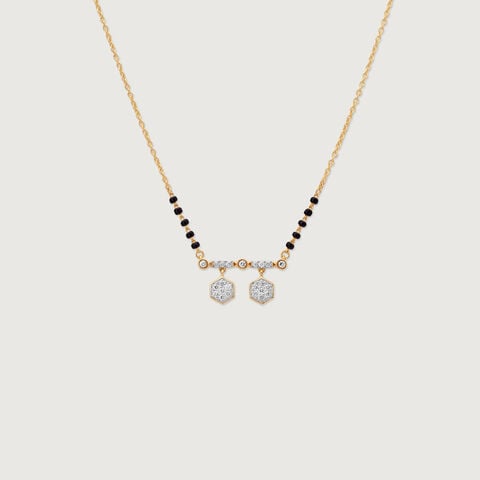 Chic Geometric Diamond Mangalsutra