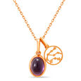 Mia 14KT Rose Gold & Amethyst Pendant,,hi-res view 2