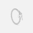 Locked Charm Silver Finger Ring,,hi-res view 4