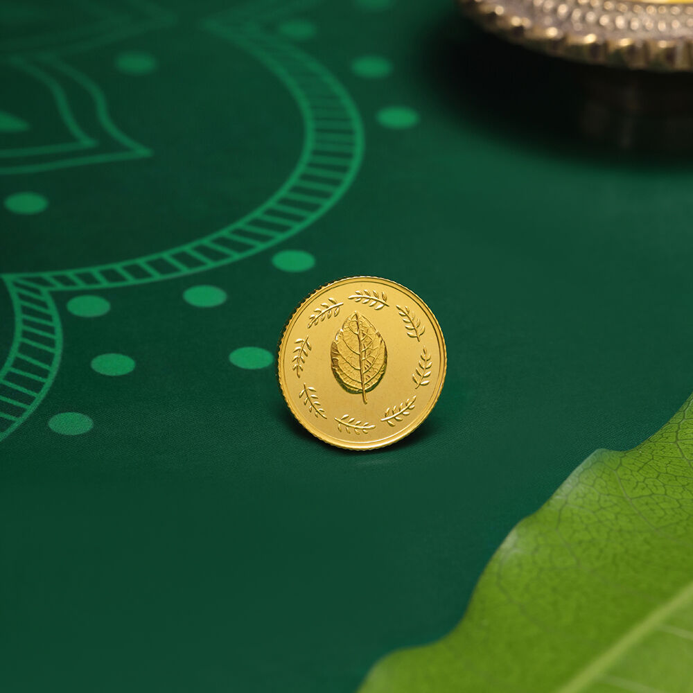 Buy 5 GM 24 Karat Tulsi Gold Coin Online Mia by Tanishq