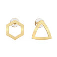 14KT Yellow Gold Binding Differences Stud Earrings,,hi-res view 2