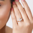 14KT Rose Gold Petal Perfection Diamond Finger Ring,,hi-res view 3