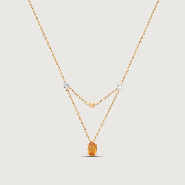 Golden Drift Diamond Necklace,,hi-res image number null