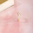 Bold Geometry Gold & Diamond Finger Ring,,hi-res view 1