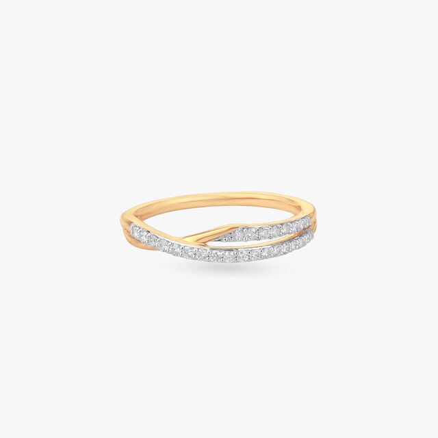 Twinned Curve Diamond Ring,,hi-res image number null