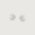 Classic Beam Silver Stud Earrings,,hi-res view 3